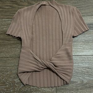 Free People Mauve Twist Backless Top